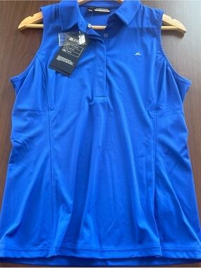 J.Lindeberg Sleeveless Polo in Royal Blue